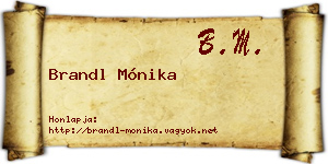 Brandl Mónika névjegykártya